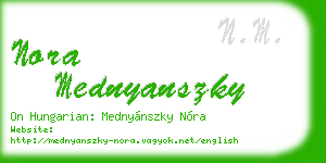 nora mednyanszky business card